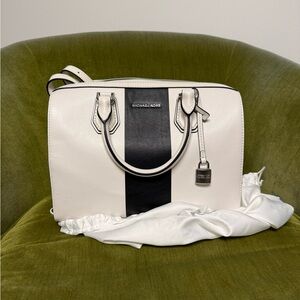 Michael Kors Black and White Satchel